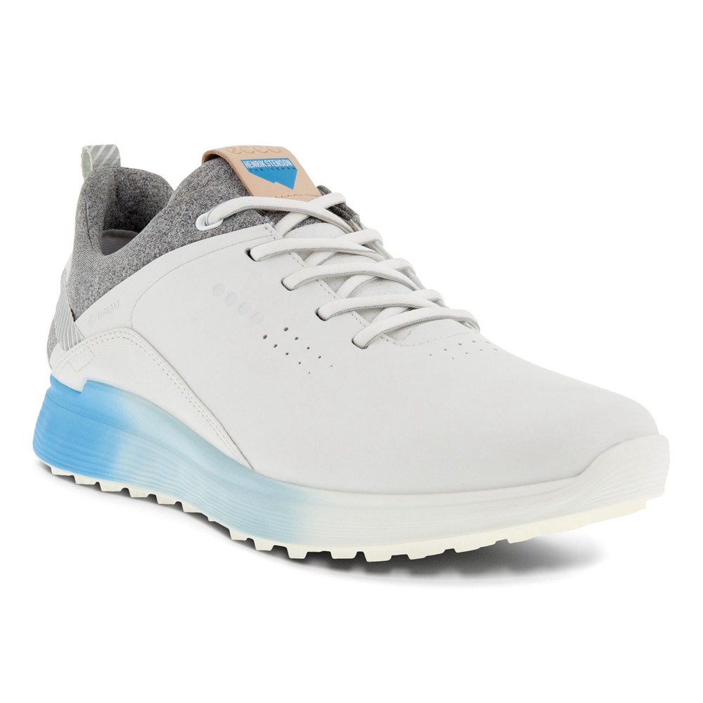 Mens Golf Shoes - ECCO S-Three - White - 9418ENUYD